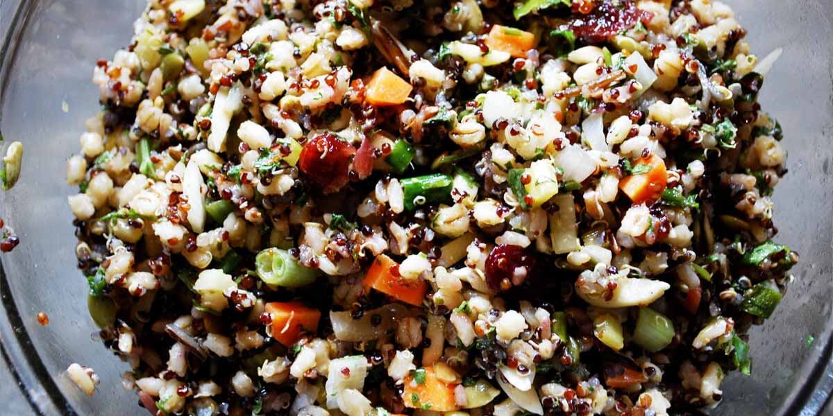 Sprouted recipes Barley salad