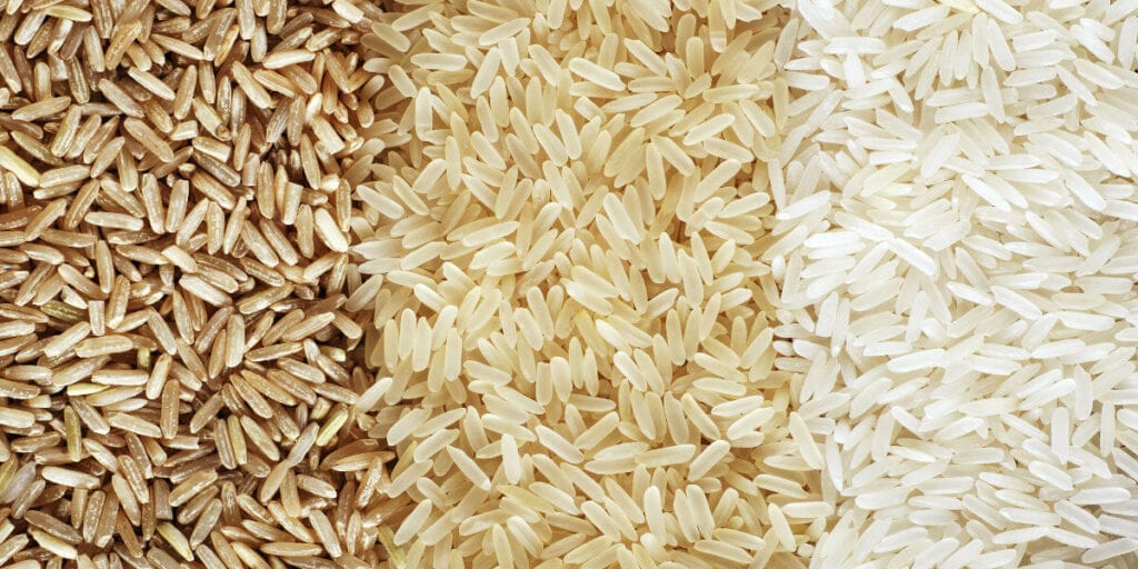 Different stages of rice polishing