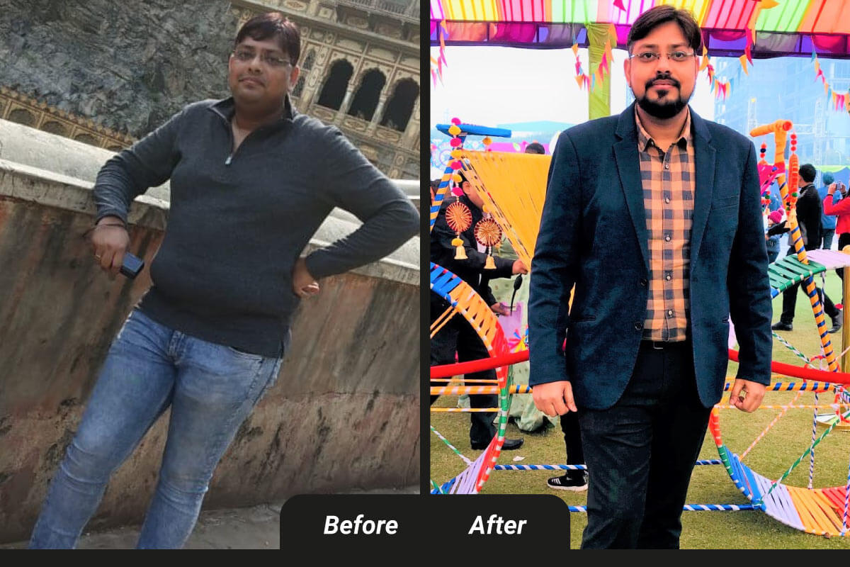 Vijay Bharti before after weightloss