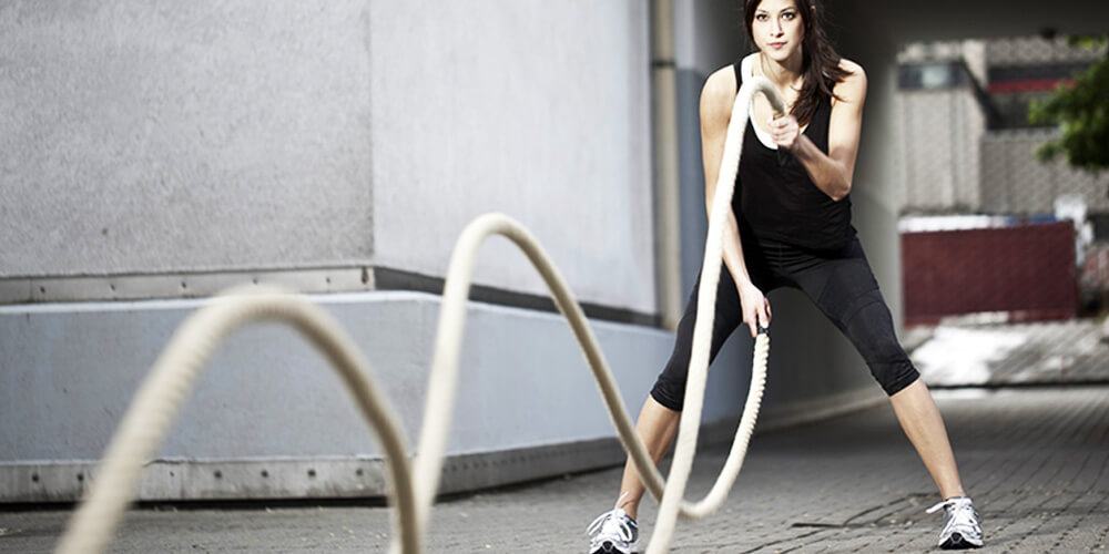 Battle rope for fitness training Battle rope for fitness training