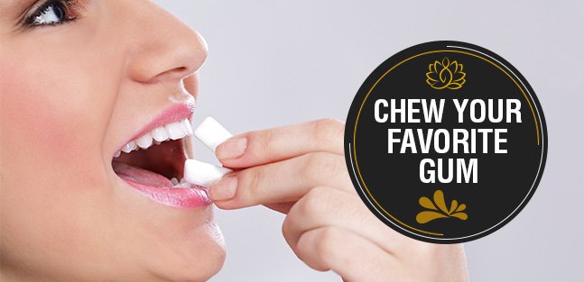 Chewing gum can bring facial movements, which helps in face fat