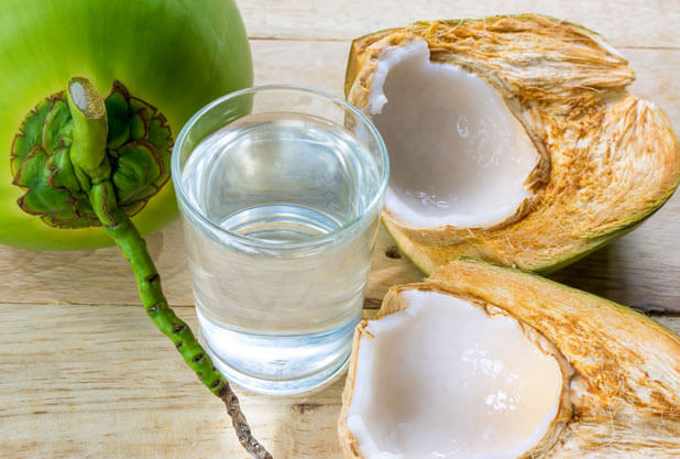 Coconut water is a great drink for hydration 