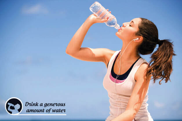 Drink a generous amount of water