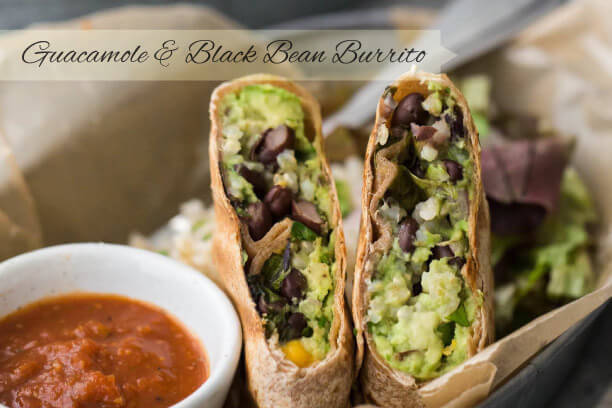 Guacamole & Black Bean Burrito Recipe