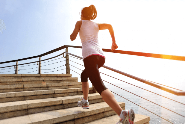 Healthy-Man-climbing-stairs