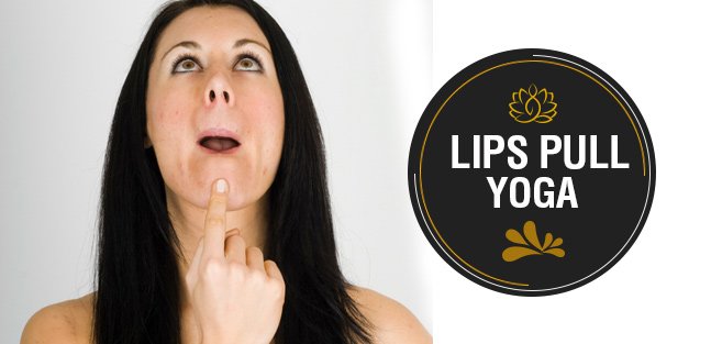 Lips pull yoga for removing face fat