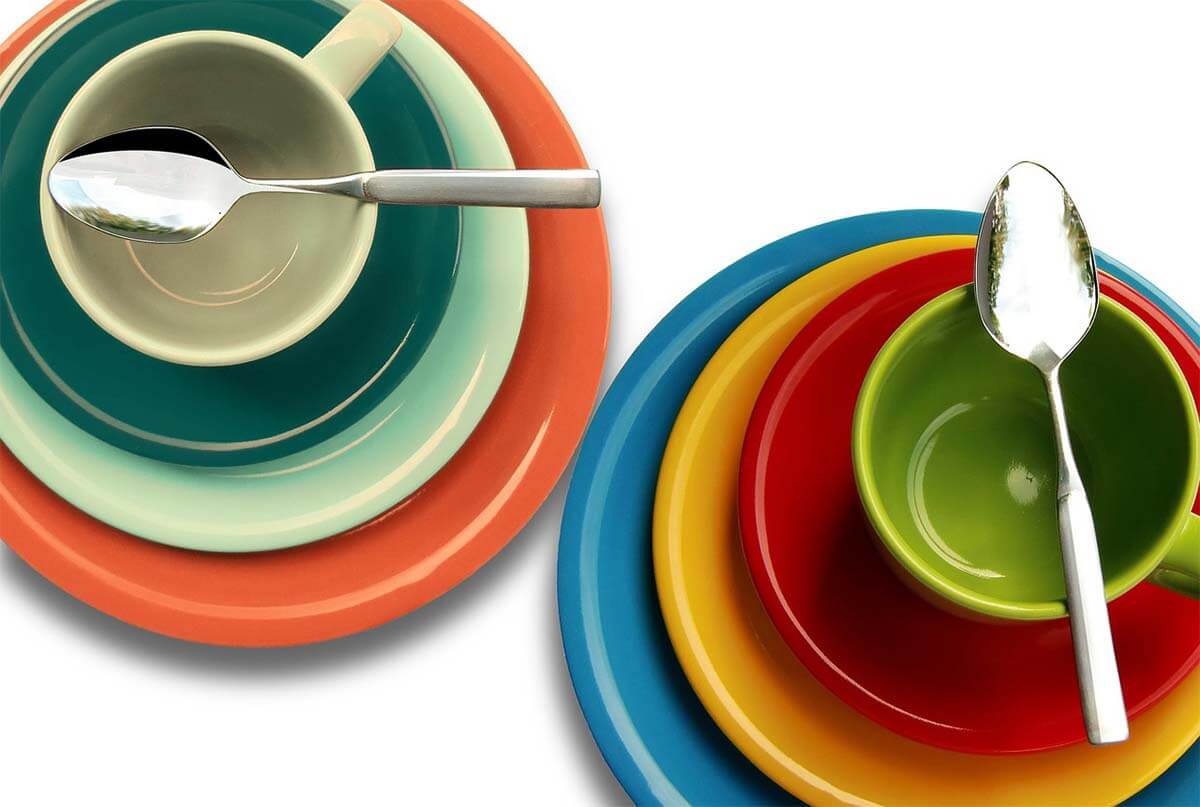 Colourful plates Colourful plates