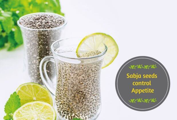 Sabja seeds control appetite