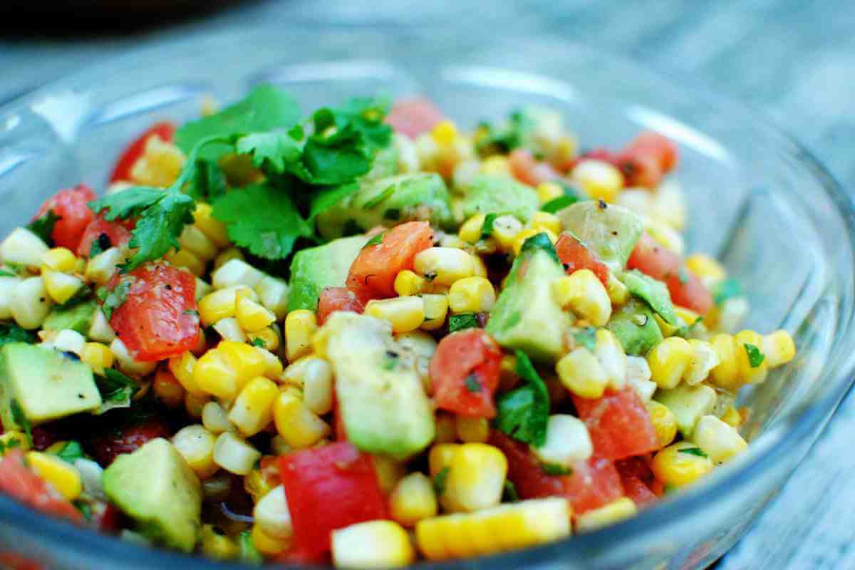 Avocado and corn salad