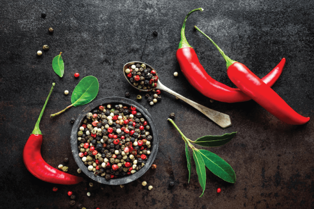 chilies and pepper