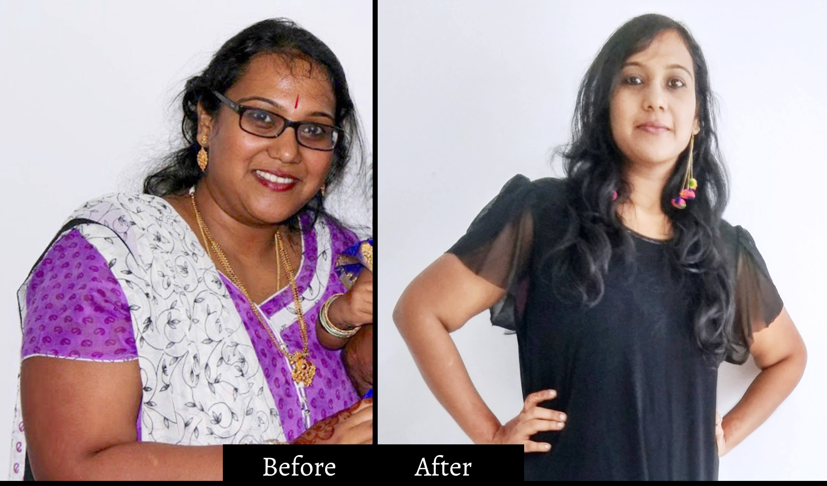 Divya’s before & after weight loss