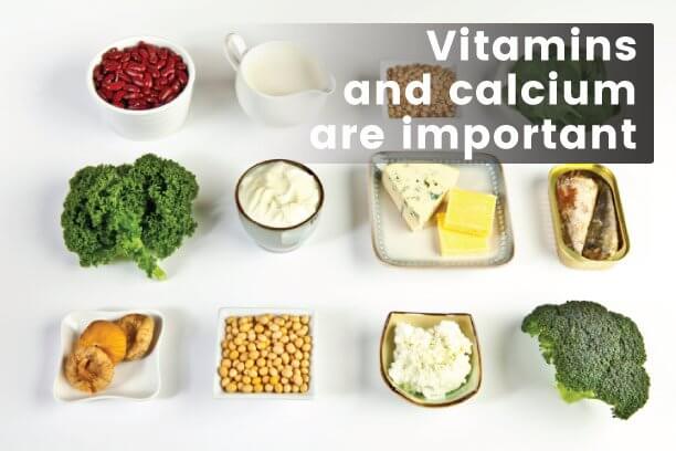 Vitamins and Calcium are important for kids' growth